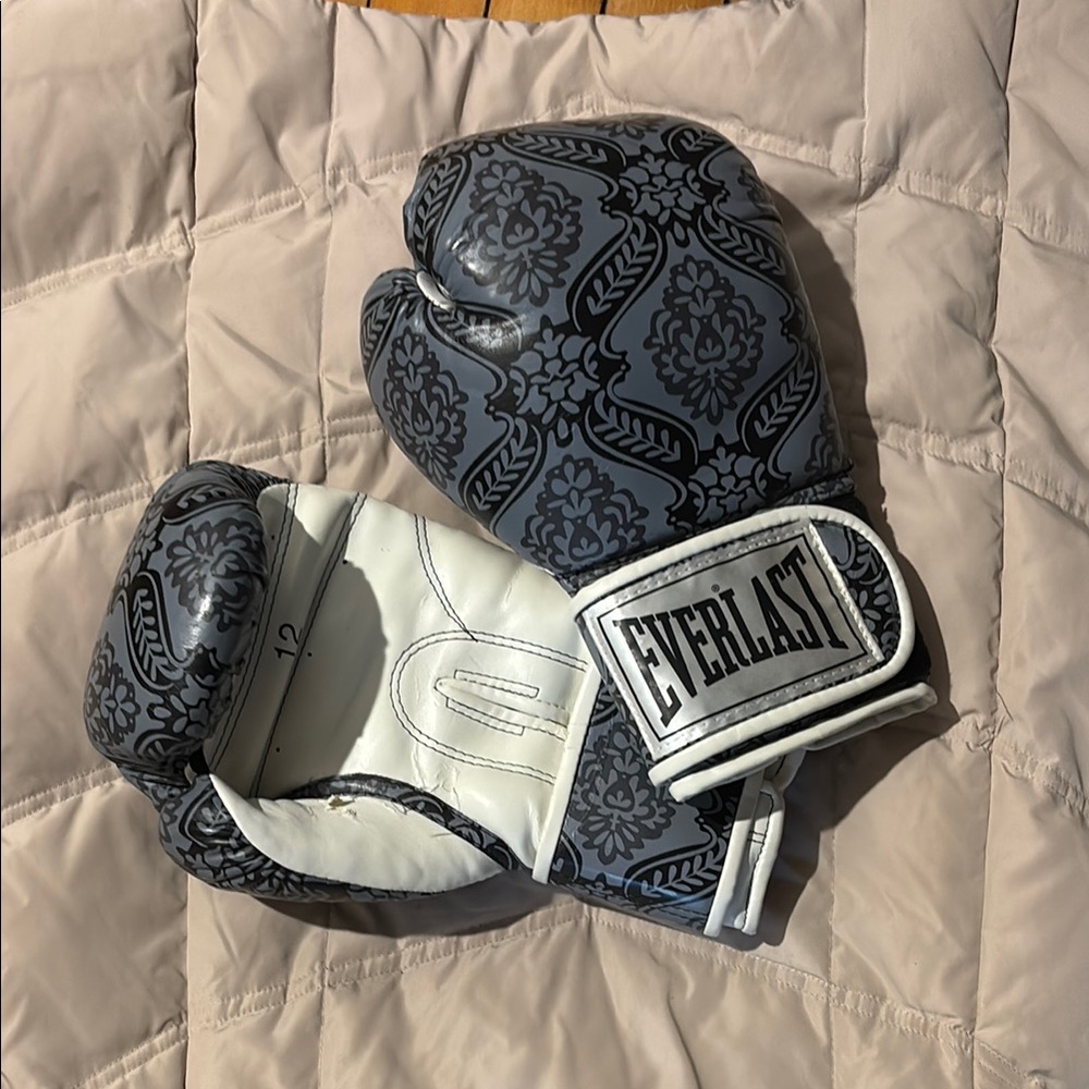 Everlast Gray Boxing Gloves
